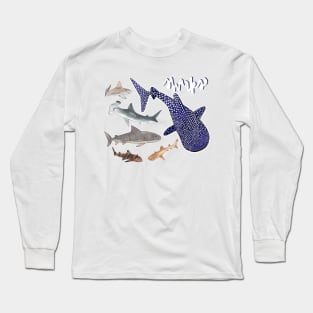 Sharks! Medley - Cartoon Long Sleeve T-Shirt